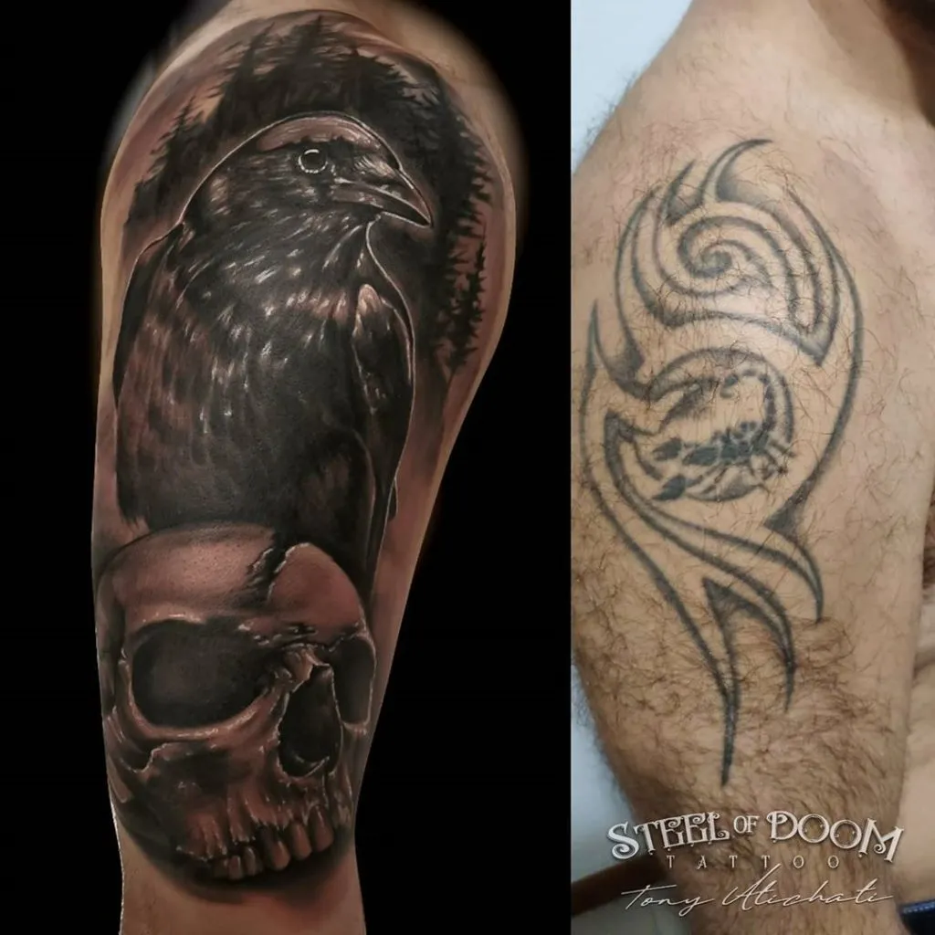 Tatuaje Cover up Realista Por Tony Black
